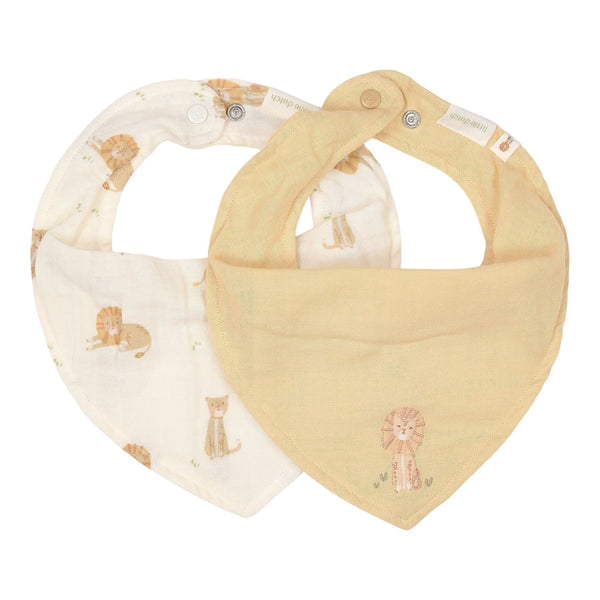 Little Dutch Conjunto de 2 Babetes Bandana Safari Leo Amarelo