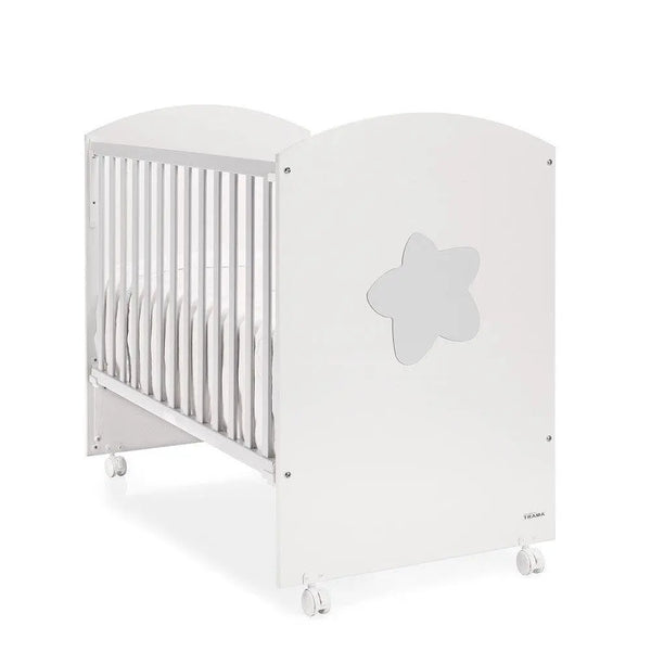 Cama de Grades CoSleep Trama Big Star – Branco Mate/Prata Mate (120x60 cm)
