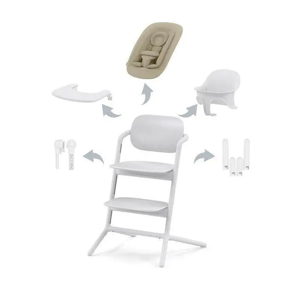 Cadeira de Refeição Cybex LEMO 4-em-1 | Cadeira + Baby Set + Tabuleiro | Dos 6 Meses até à Idade Adulta