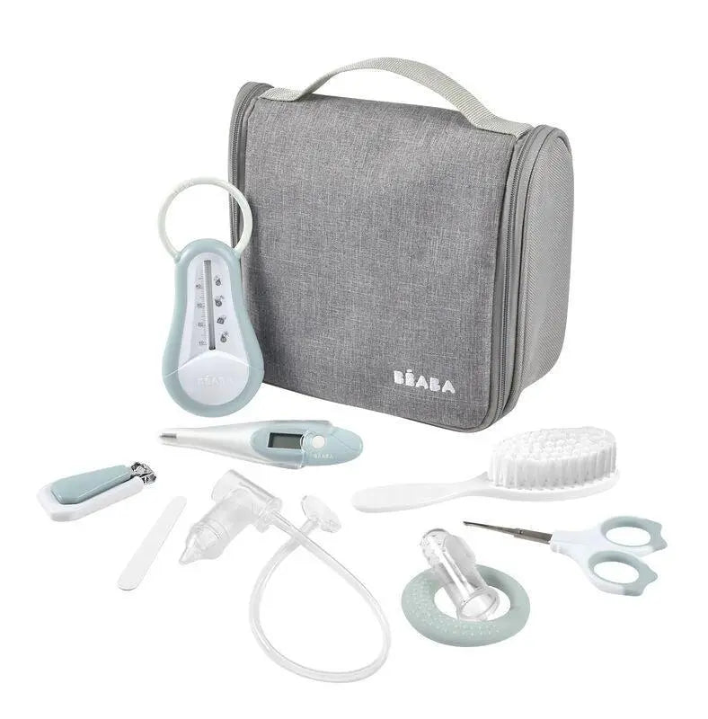 Kit de Higiene 9 Acessórios Béaba Cinza/Azul Béaba