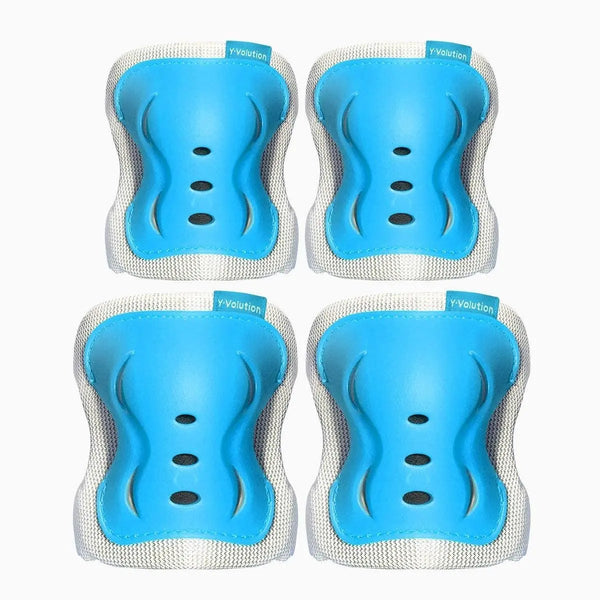 Kit de Segurança Joelheiras e Cotoveleiras Yvolution Azul