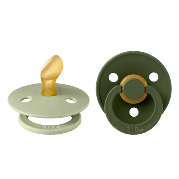 Pack 2 Chupetas Anatómicas BIBS Sage/Hunter Green -Tam. 1 | 0-6 meses