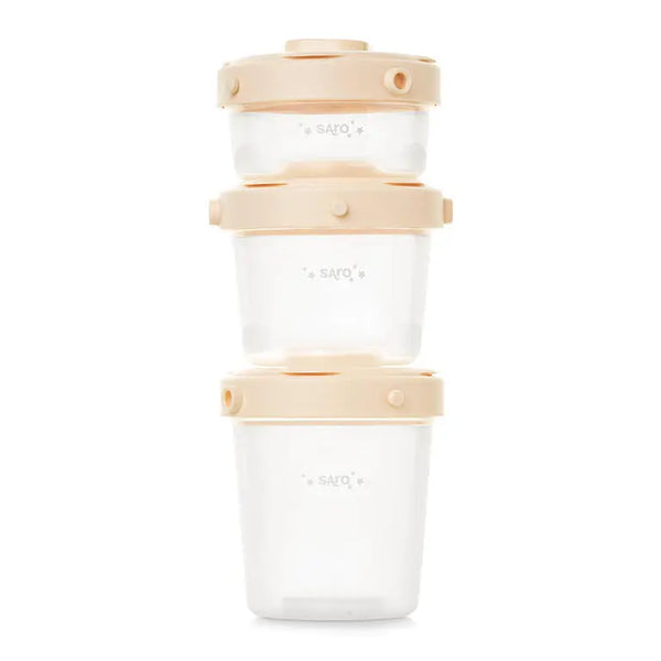 Saro Conjunto 3 Recipientes Alimentos Creme