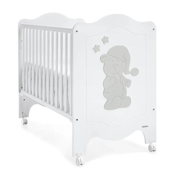 Cama CoSleep Trama Sleepy Bear | Branco Mate / Prata Mate