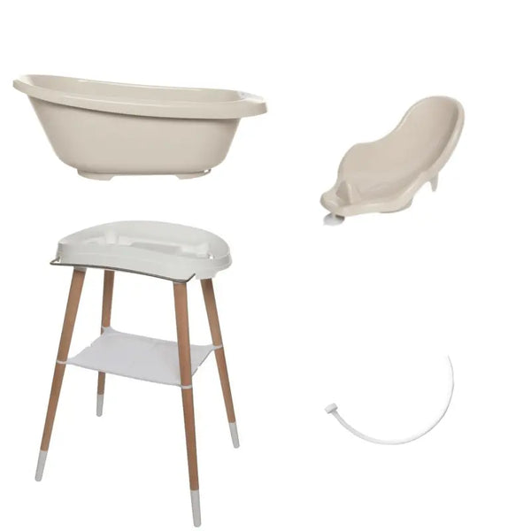 Conjunto de Banheira de Bebé Bébé-Jou Sense — (Com Suporte Led) Taupe Bebe-Jou