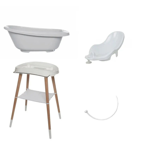 Conjunto de Banheira de Bebé Bébé-Jou Sense — (Com Suporte Led) Light Grey