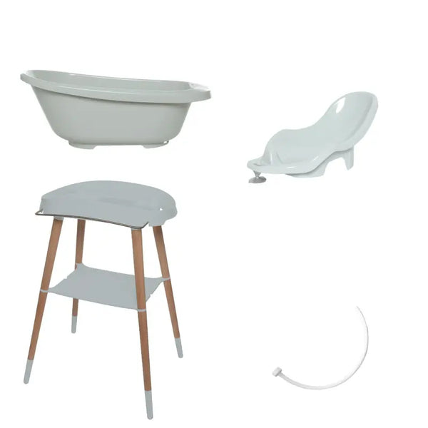 Conjunto de Banheira de Bebé Bébé-Jou Sense — (Com Suporte Led) Sky Green