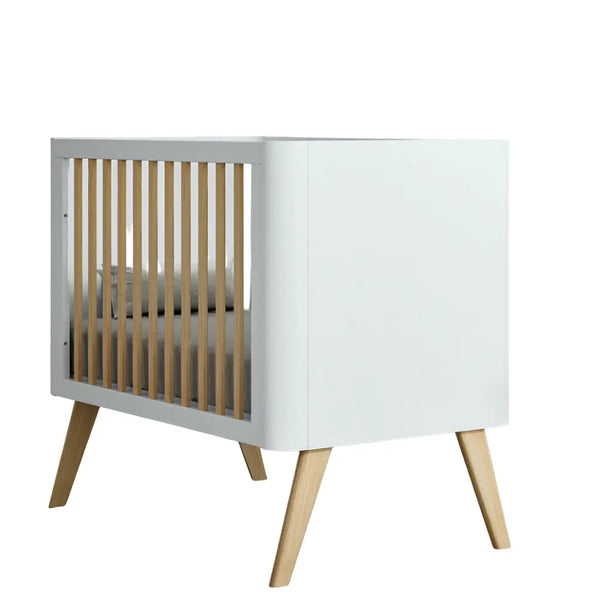 Trama Cama de Grades Round 120x60 cm Branco Mate/ Tola