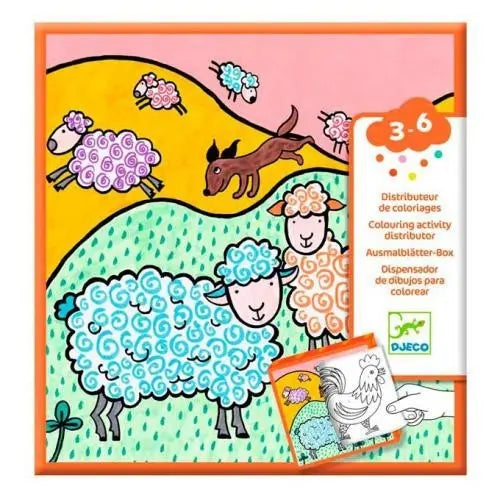 Dispensador Atividades de Colorir Djeco Quinta