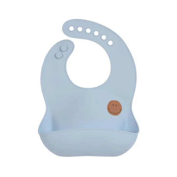 Babete de Silicone Lassig Happy Rascals Smile Sky Blue