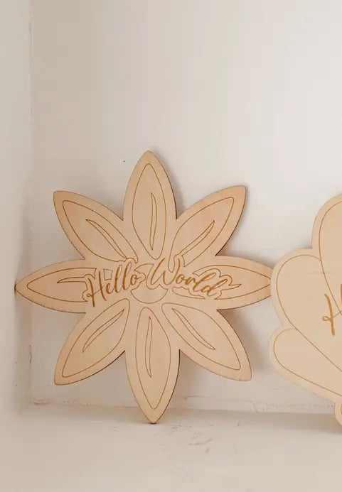 Placa "Hello World" Woven Kids Daisy