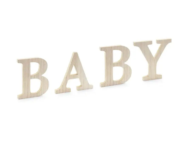 PartyDeco Letras "BABY" em Madeira