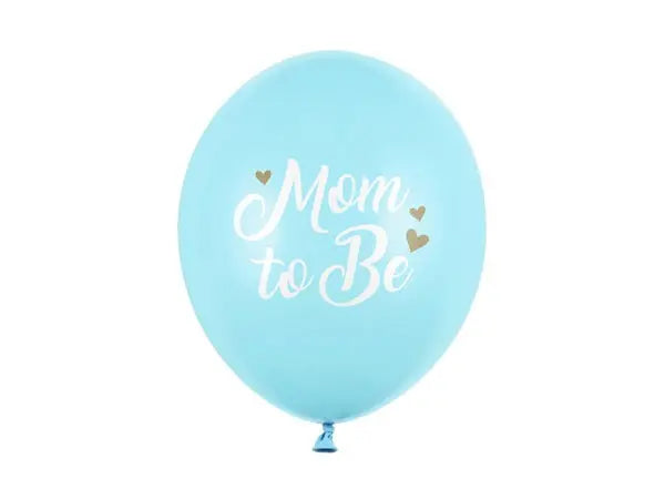 PartyDeco Balões "Mom to Be" Azul Pastel 30 cm