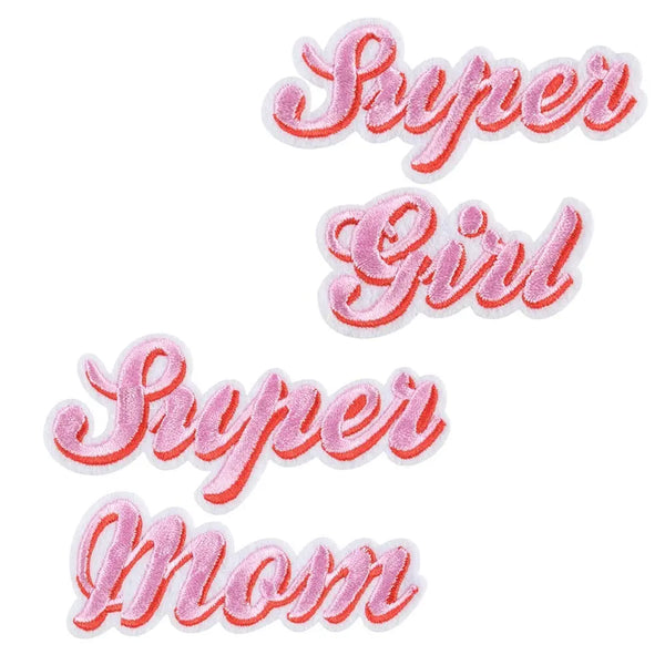PartyDeco Estampado "Super Girl, Super Mom"