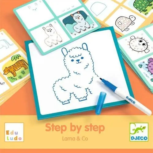 Djeco Desenha Passo a Passo Lama