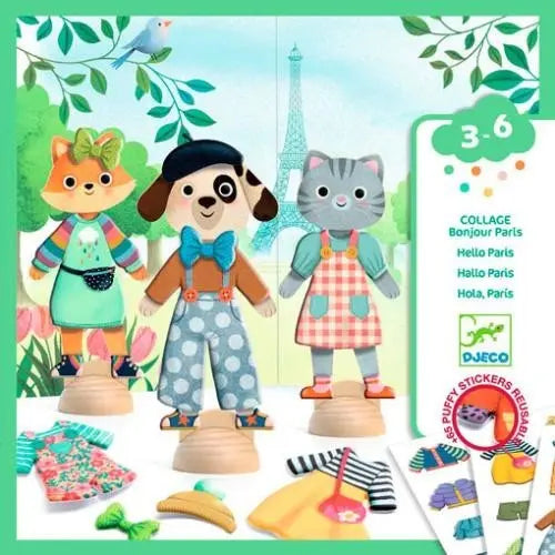 Djeco Atividade de Colagem Bonjour Paris
