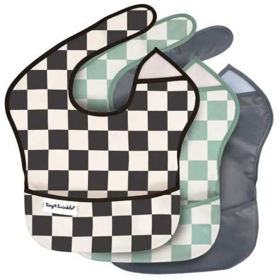 Tiny Twinkle Pack 3 Babetes Quadrados Preto/Menta/Cinza Tiny Twinkle