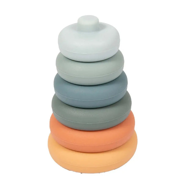 Bo Jungle Pirâmide Anéis em Silicone Azul