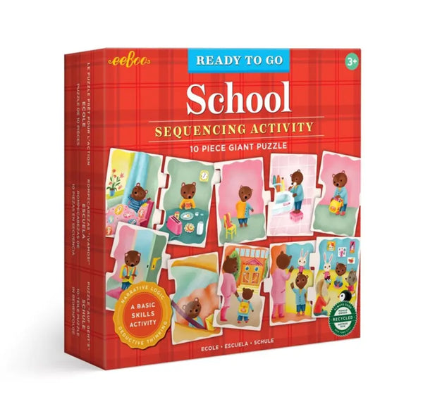 Eeboo Puzzle "Me Preparo para Ir para a Escola"