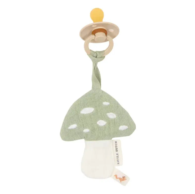 Little Dutch Pano Porta-Chupetas em Musselina - Mushroom Little Dutch