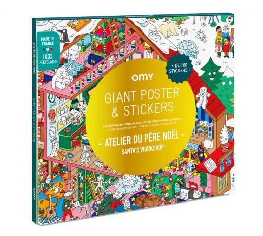 OMY Poster XL e Autocolantes Pai Natal
