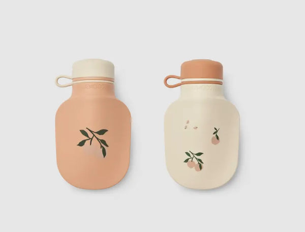 Liewood Conjunto de 2 Garrafas Silicone para Smoothie Peach
