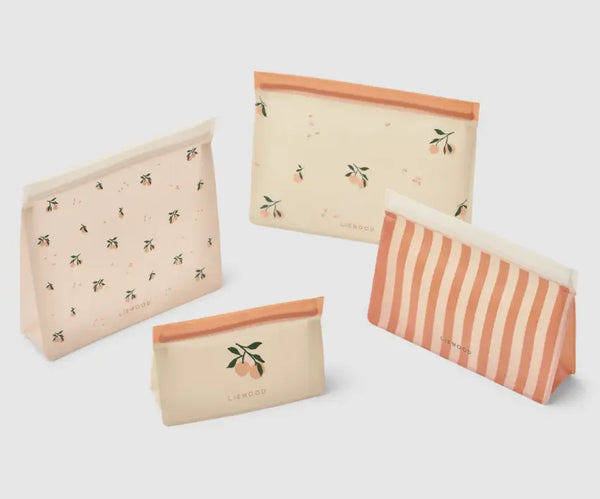 Liewood Conjunto Sacos Reutilizáveis Alimentos Peach/Sea shell