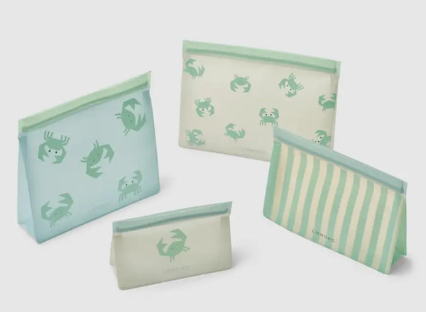 Liewood Conjunto Sacos Reutilizáveis Alimentos Crab/Sandy