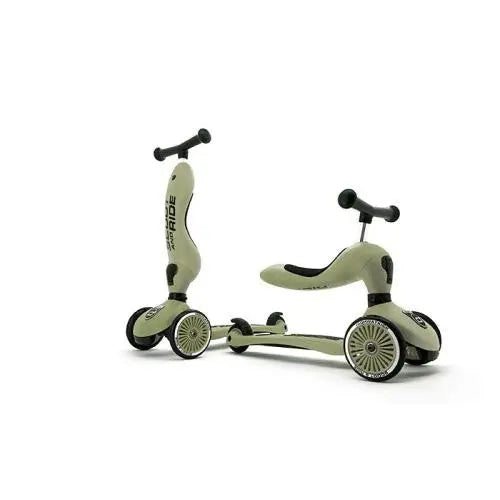 Scoot & Ride Trotinete 2 em 1 Highwaykick 1 - Olive