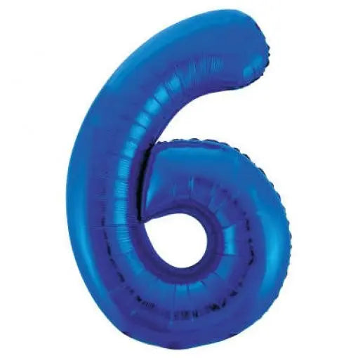 Unique Balão Foil Hélio Nº6 Azul 86cm