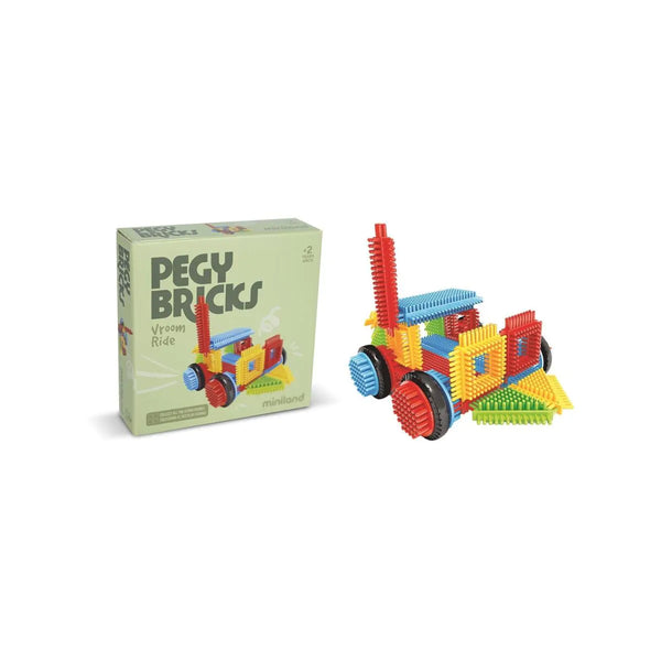 Miniland Pegy Bricks Vroom Ride | Carro de Construção