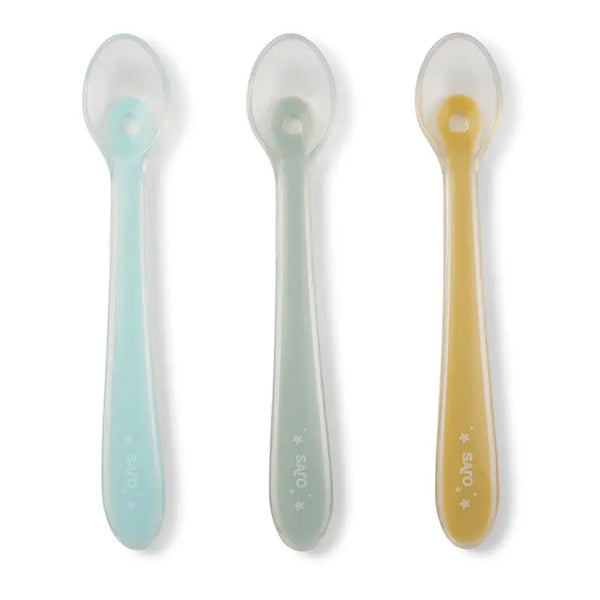 Saro Conjunto Talheres Silicone Hortelã