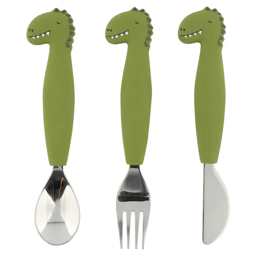 Trixie Conjunto Talheres Silicone 3 Peças Sr. Dinossauro