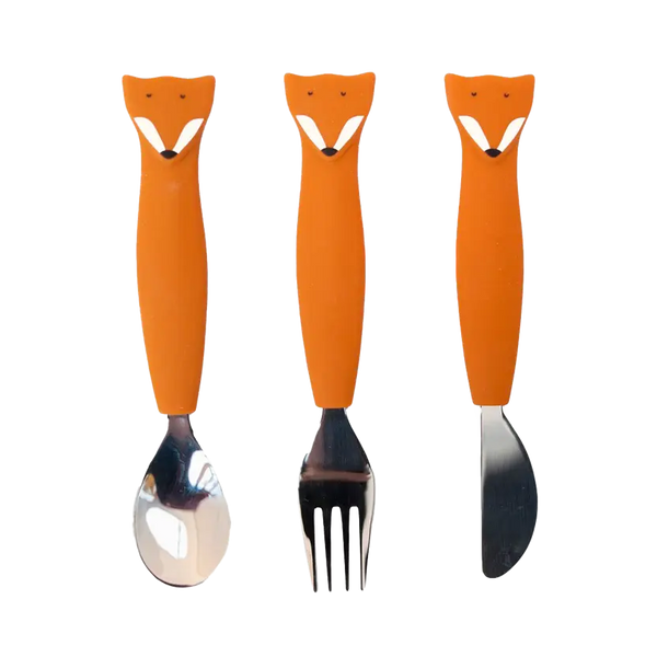 Trixie Conjunto de 3 Talheres em Silicone Sr. Raposa