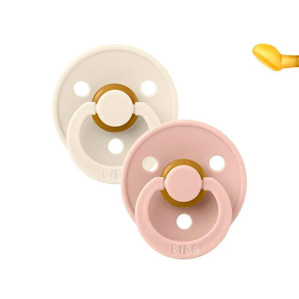 Pack 2 Chupetas Anatómicas BIBS Ivory/Blush - Tam.2 | 6+ meses