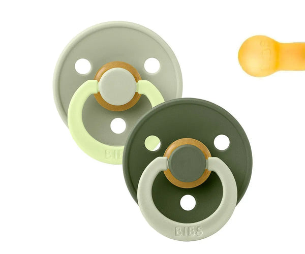 Bibs Pack 2 Chupetas Redondas Sage/Hunter Green - Tam. 2 | 6-18 Meses