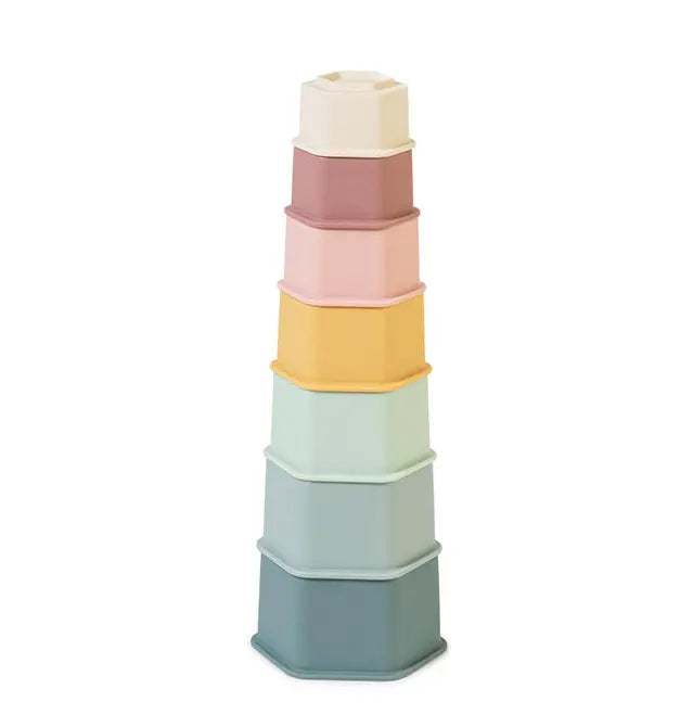 Saro Hexágonos Empilháveis Coloridos - Minicool