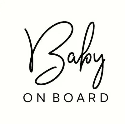 Autocolante para Carro "Baby on Board"- Preto