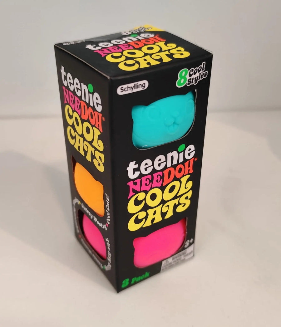 Needoh Conjunto 3 Gatinhos Verde/Laranja/Rosa Needoh