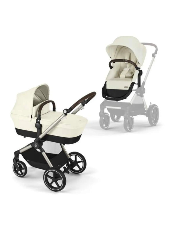 Carrinho Cybex EOS Lux 2-em-1 | Alcofa Converte em Assento + Todo-o-Terreno | Do Nascimento aos 22 kg