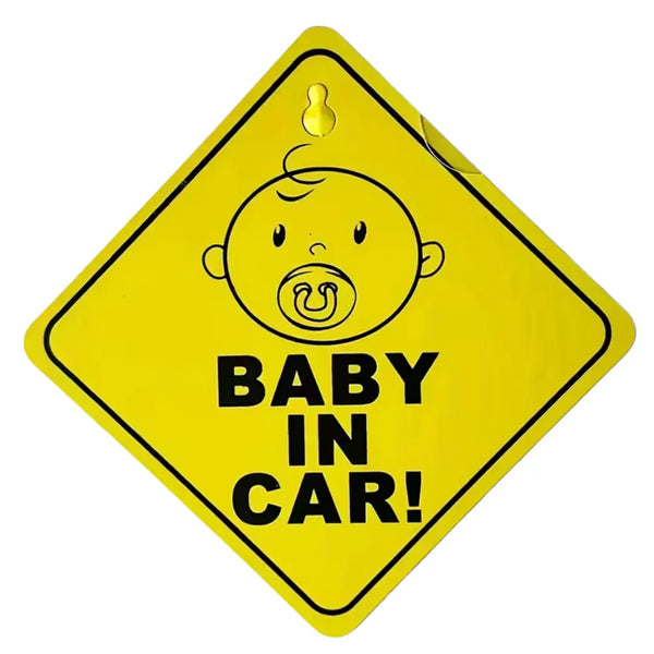 Placa PVC "Baby in car!" com Ventosa - Bebé