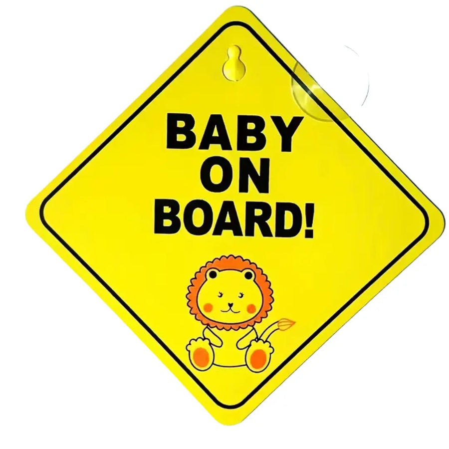 Placa PVC "Baby on Board!" com Ventosa - Leão Minicool
