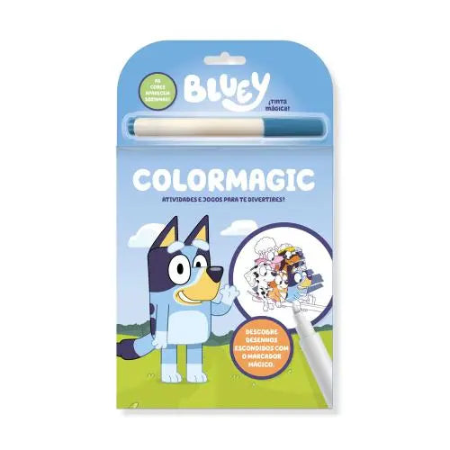 Bluey Livro com Marcador de Água Azul