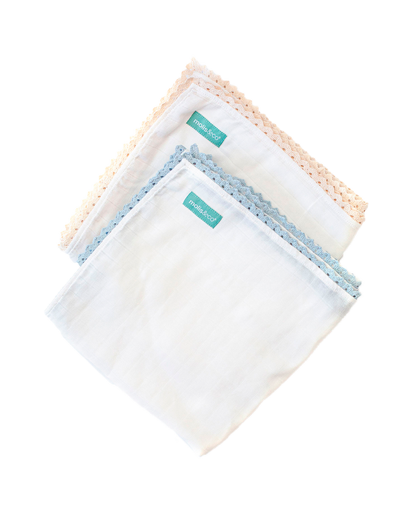 Pack 2 mantas de musselina Molis&Co Blue e Beige