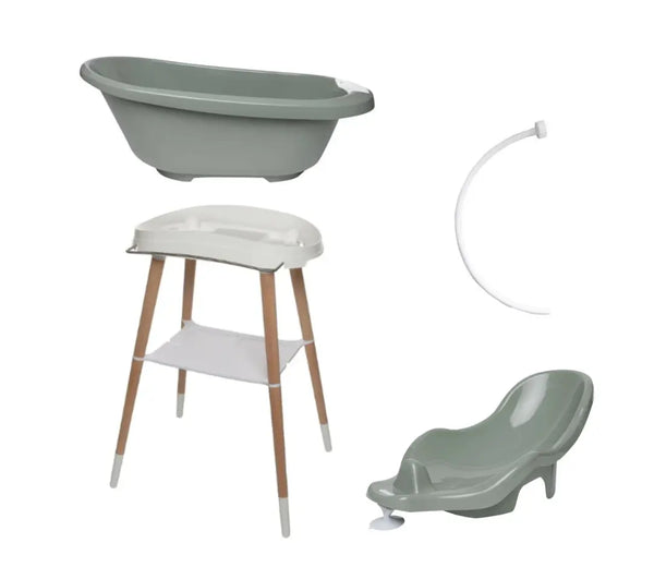 Conjunto de Banheira de Bebé Bébé-Jou Sense — (Com Suporte Led) Breeze Green