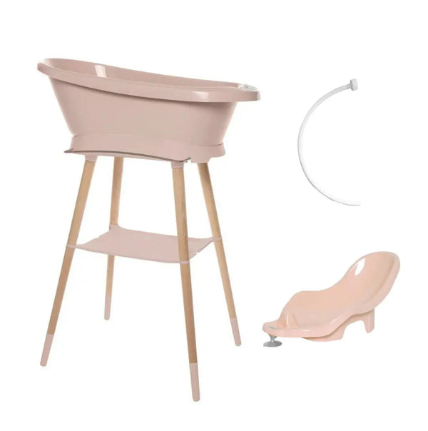 Conjunto de Banheira de Bebé Bébé-Jou Sense — (Com Suporte Led) Pale Pink