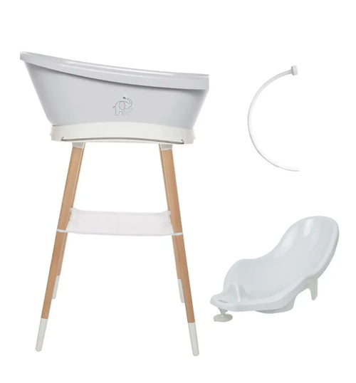 Conjunto Banheira Bebé Bebe-Jou Sense Cinza Ollie (Sem Led)