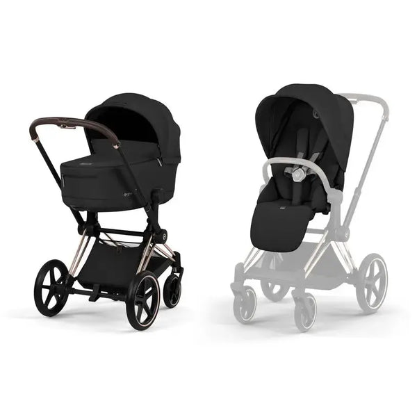 Cybex Priam Pack Comfort 2026 | Chassi + Assento Reversível + Alcofa Dobrável | Do Nascimento aos 22 kg