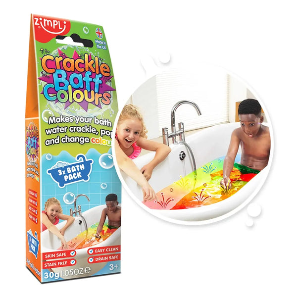 Zimpli Crackle Baff Colours - Brinquedo de Banho com Efeito Estalo, Estouro e Cor