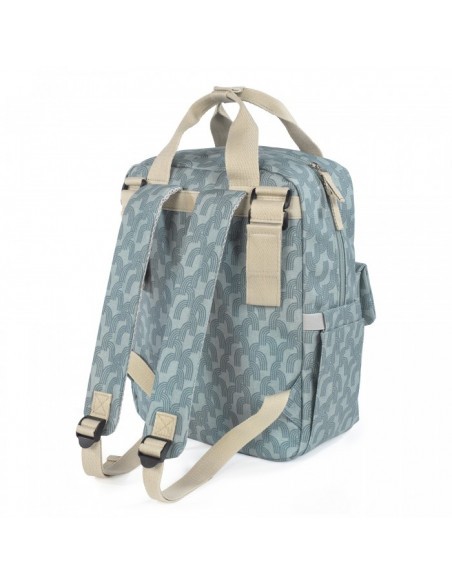 Pasito a Pasito Walking Mum - Blue Cotton Baby Changing Backpack (37cm)